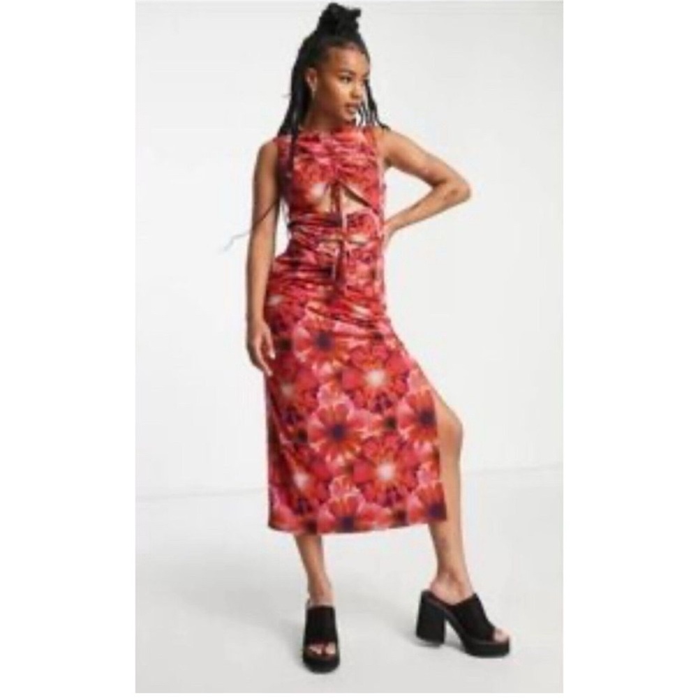 NWOT Topshop Midi cut out dress